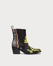 Cargar imagen en el visor de la galería, leather black booties heel
