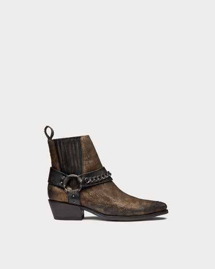 Gold Cowboy Boots for men - Mezcalero Boots